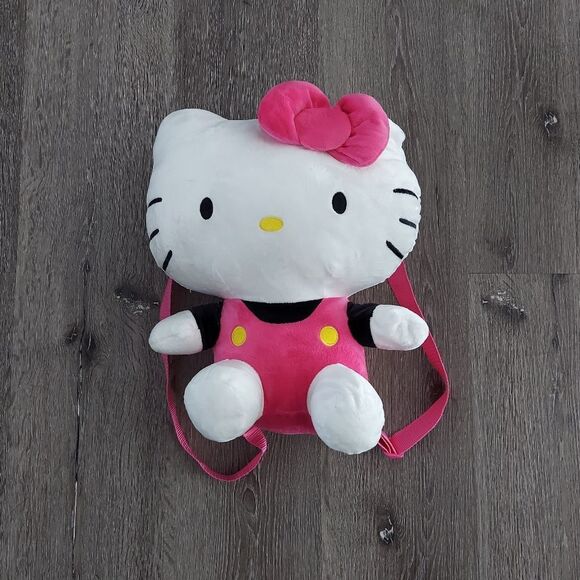 NWOT Sanrio Hello Kitty Plush Adjustable Backpack 14" - Picture 1 of 5
